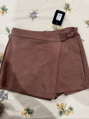 Fashion Nova Mauve Wrap Front Mini Skort